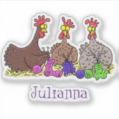 編み物おもしろいチキン シール (正面)