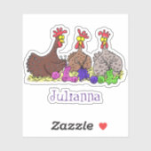 編み物おもしろいチキン シール (シート)