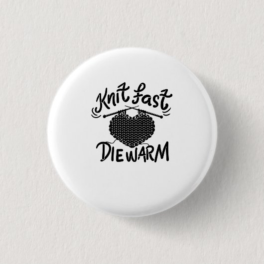 編み物おもしろいニッター 缶バッジ (正面)