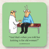 編み物おもしろいユーモアコースターセットギフト コースター (正面)