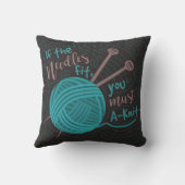 編み物おもしろいユーモア編み編み糸 クッション (裏面)