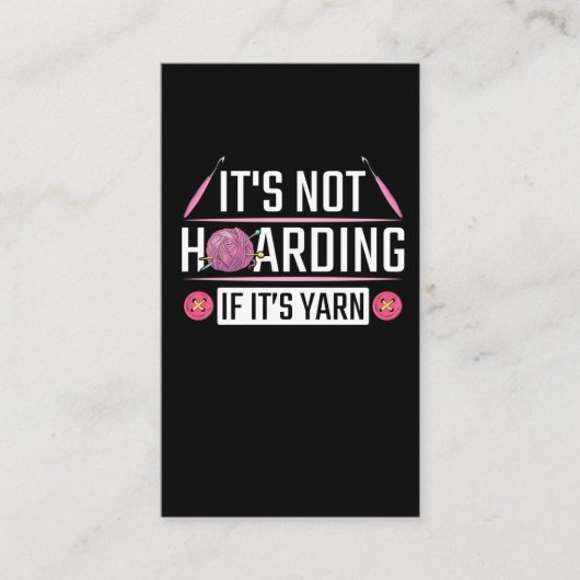 編み物おもしろい引用文かぎ糸編み機 名刺 (正面)