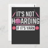 編み物おもしろい引用文クロシェ糸編み機 ポストカード (正面/裏面)