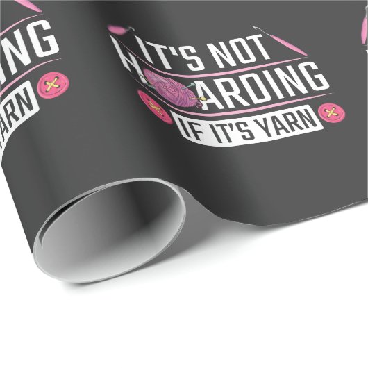 編み物おもしろい引用文クロシェ糸編み機 ラッピングペーパー (ロールコーナー)