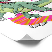 編み物おもしろい引用文恐竜 ポスター (角)