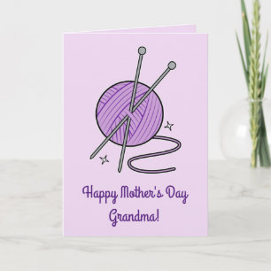 編み物おもしろい母の日名をカスタマイズ可能 カード