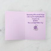 編み物おもしろい母の日名カスタマイズ可能 カード (内部)