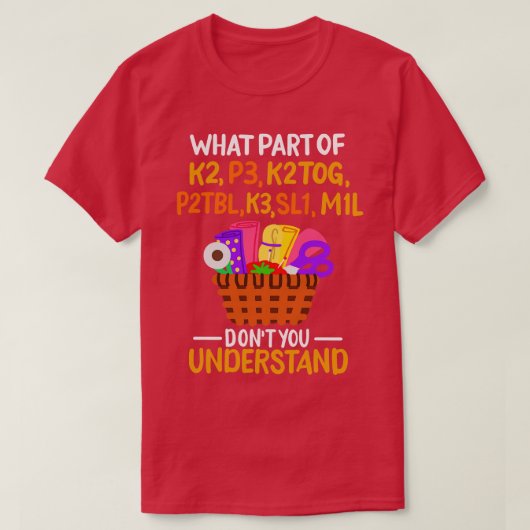 編み物おもしろい編み物引用文1 Tシャツ (デザイン正面)