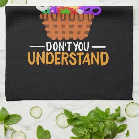 編み物おもしろい編み物引用文 キッチンタオル (折り畳み)