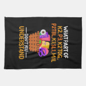 編み物おもしろい編み物引用文 キッチンタオル (横)