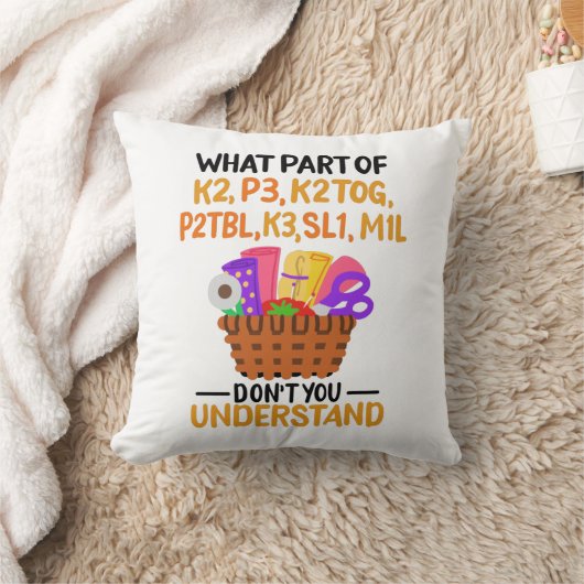 編み物おもしろい編み物引用文 クッション (ブランケット)