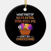 編み物おもしろい編み物引用文 セラミックオーナメント (正面)