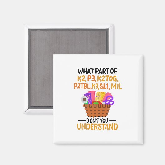 編み物おもしろい編み物引用文 マグネット (正面/裏面)