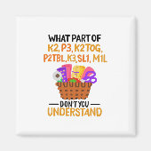 編み物おもしろい編み物引用文 マグネット (正面)