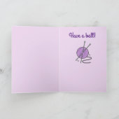 編み物おもしろい誕生日 カード (内部)