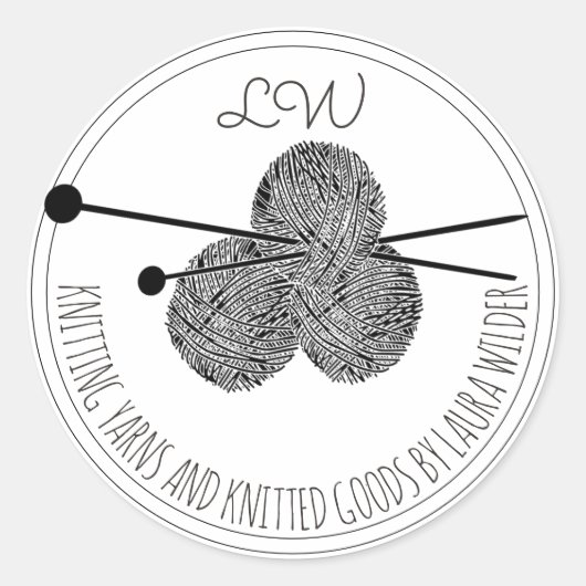 編み物お洒落ニッター ラウンドシール (正面)