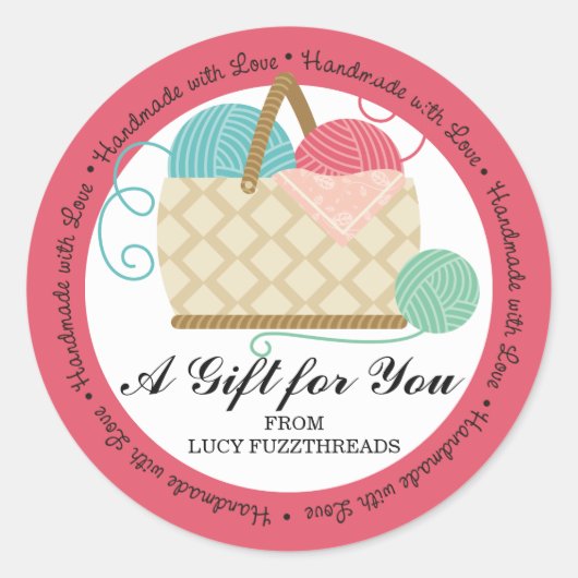 編み物かぎ糸かごの工芸品の趣味 ラウンドシール (正面)