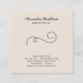 編み物かぎ針手作り名刺 スクエア名刺 (裏面)