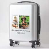 編み物が起こるが、かぎ編みは私の幸せな場所である シール (スーツケース)