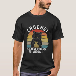 編み物が間違っている猫 Tシャツ