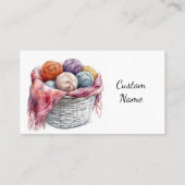 編み物とクロシェのレッスンインストラクターまたはビジネス 名刺 (裏面)