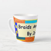 編み物とロックスバイジョホラテコーヒーティーカップマグカップ カフェラテマグ (左アングル)