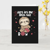 編み物と編み物の友人のためのスロースのコニット カード (黄色い花)