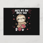 編み物と編み物の友人のためのスロースのコニット ポストカード (正面)