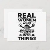 編み物と裁縫 ポストカード (正面/裏面)