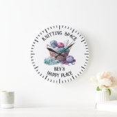 編み物と針編み ラージ壁時計 (ホーム)