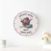 編み物と針編み ラージ壁時計 (ホーム)