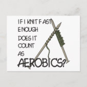 編み物のエアロビクス ポストカード (正面)