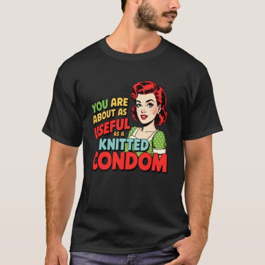 編み物のコンドーム並みに役に立つ Tシャツ (正面)