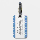 編み物のナットのTシャツおよびギフト ラゲッジタグ (裏面縦)