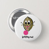 編み物のナット 缶バッジ (正面&裏面)