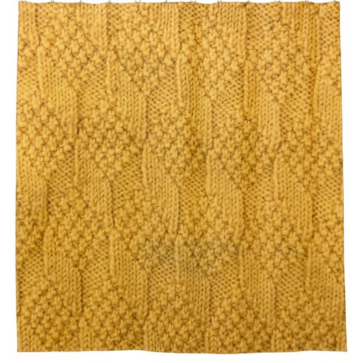 編み物のパターンのクローズアップ。 シャワーカーテン (正面)