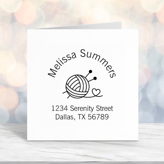 編み物のボール糸クラフトアーチアドレス セルフインキングスタンプ