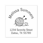 編み物のボール糸クラフトアーチアドレス セルフインキングスタンプ (デザイン)