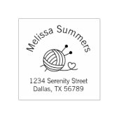 編み物のボール糸クラフトアーチアドレス ラバースタンプ (インプリント)