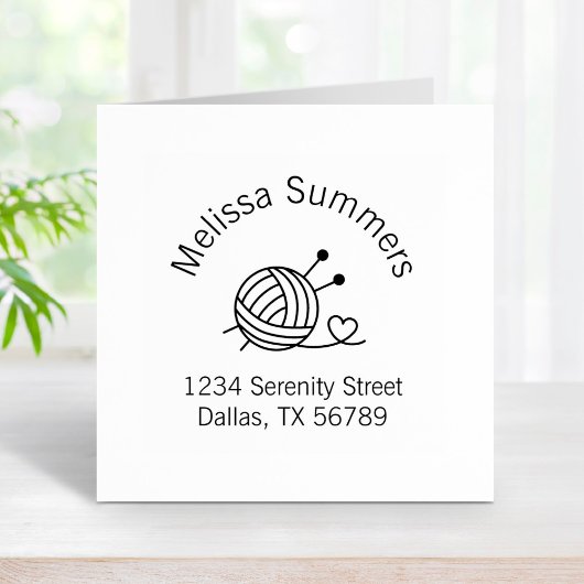 編み物のボール糸クラフトアーチアドレス ラバースタンプ