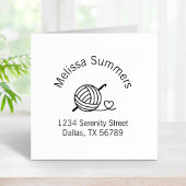 編み物の交代糸のアーチアドレス ラバースタンプ