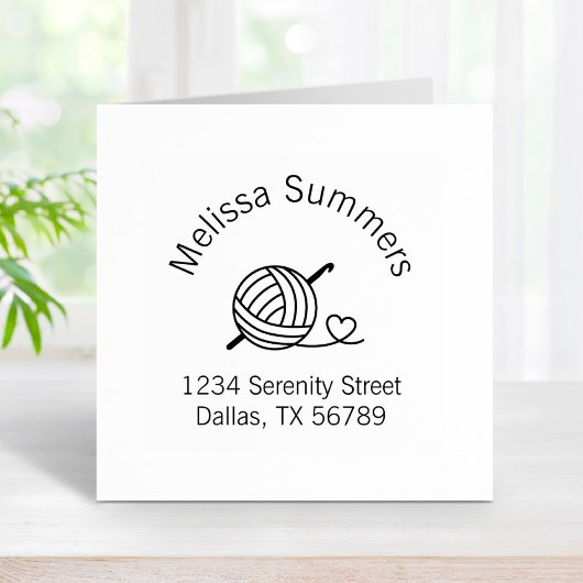 編み物の交代糸のアーチアドレス ラバースタンプ