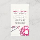 編み物の刺繍の名刺 名刺 (正面)