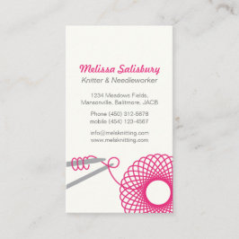 編み物の刺繍の名刺 名刺