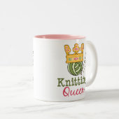 編み物の女王のマグ ツートーンマグカップ (正面右)