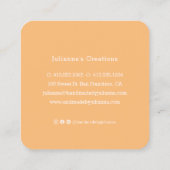 編み物の小さな名刺の挿入 スクエア名刺 (裏面)