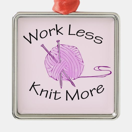 編み物の情熱 メタルオーナメント (正面)