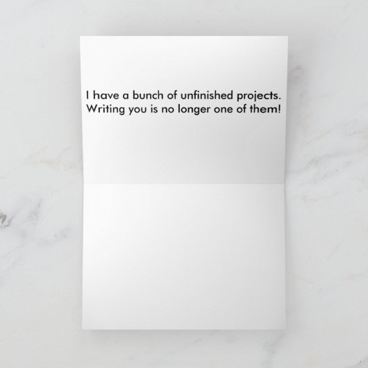 編み物の挨拶状、編み物カード カード (内部)