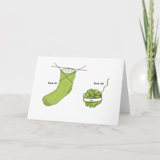 編み物の挨拶状、編み物カード カード