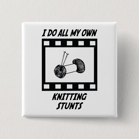 編み物の発育阻害 缶バッジ (正面)